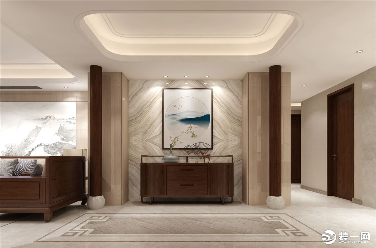 大平层236平现代简约中式风格设计实景图 合肥装修